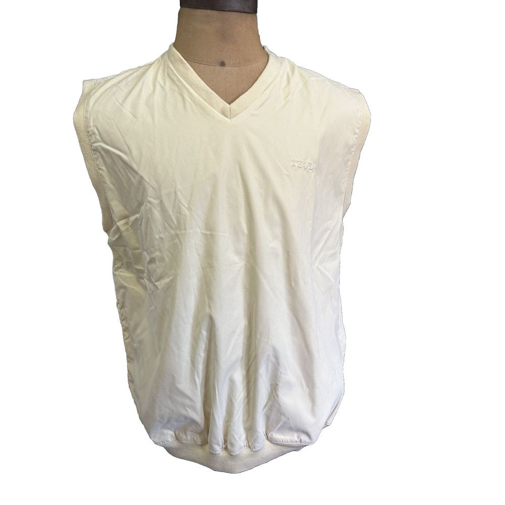 Izod Mesh Lined Golf Casual Mens Vest Yellow Size M NWT